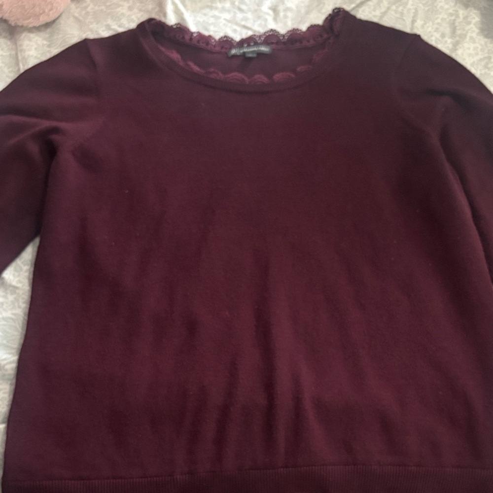 Burgundy Long Sleeve Top